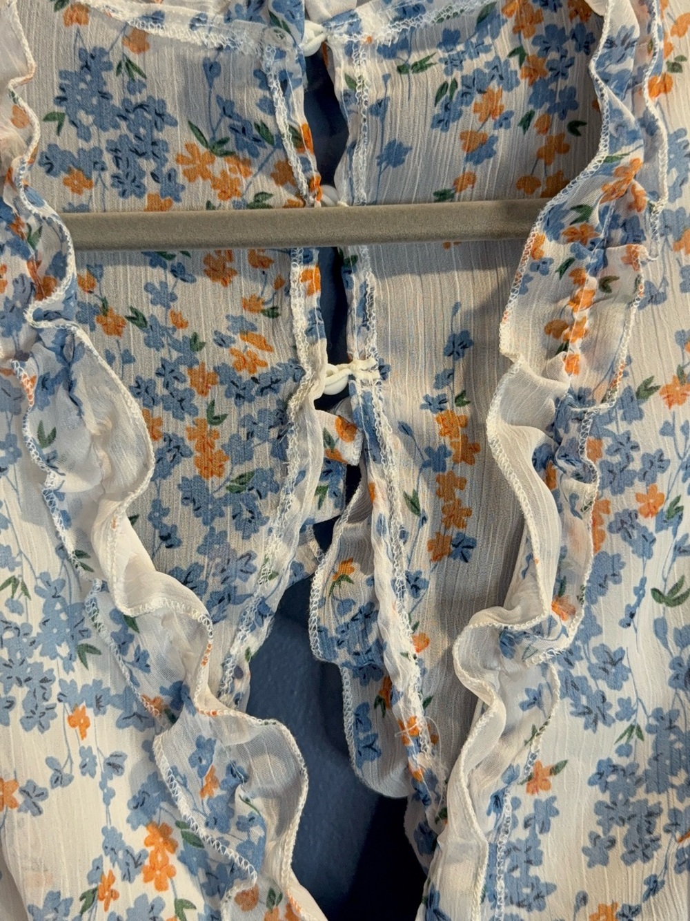 Selfie Leslie White Floral Ruffle Mini Dress - Picture 4 of 9